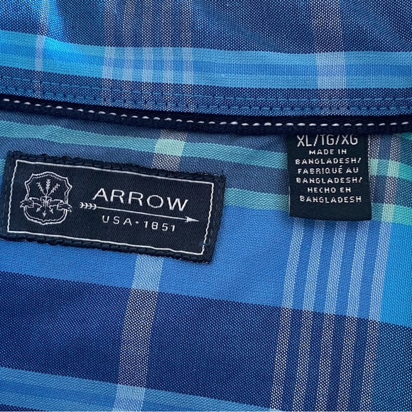 EUC Arrow Plaid Tab Long Sleeve Shirt, XL - Picture 6 of 10